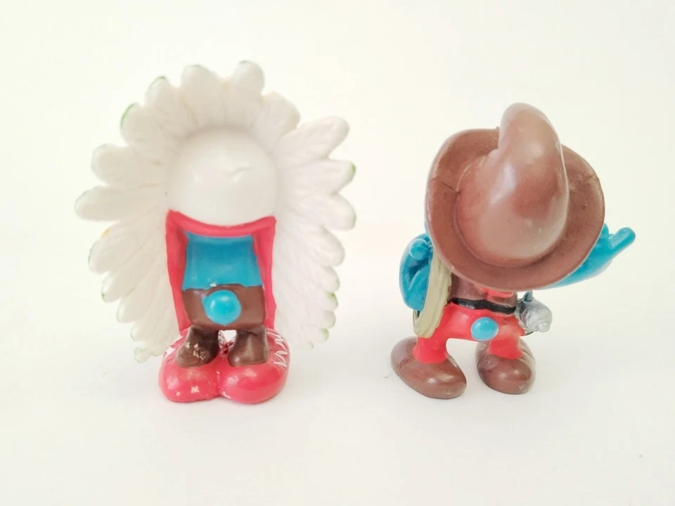 Original Smurfs Cowboy And Indian Smurfs 1981 - Imagen 3 de 4