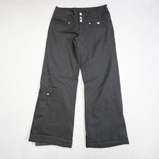 NILS Snow Pants Womens Small 2 Black Insulated Thermore Ski Snowboard Cargo