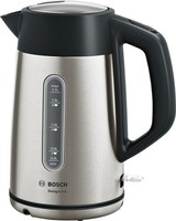 Bosch Wasserkocher Edelstahl 1,7L 2400W Kabellos Kalkfilter Schwarz