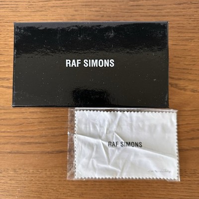 Authentic RAF SIMONS Blk Sunglasses Eyewear Storage Gift Box ONLY Cleaning Cloth