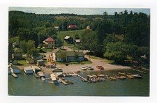 Bewdley ON, Reesby & Williams Shell Station & Marina, aerial, 1971 postcard