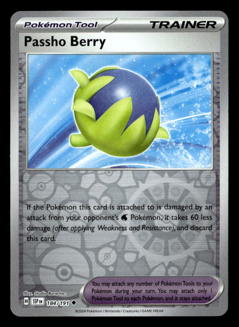Pokemon Passho Berry #184/191 tcg Near Mint or Better
