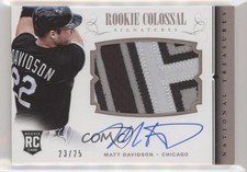 2014 Panini National Treasures Nameplates Prime 23/25 Matt Davidson #12 Auto 1x9