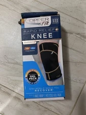 Copper Fit Rapid Relief Knee Hot Cold Therapy Adjustable Wrap One Size Fits Most