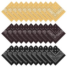30 Pcs Paisley Bandana, 21.6 Inch Multi-Purpose Bandanas Bulk Cowboy Headband...
