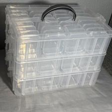 Bead Organizer Box, 84 Pcs Small Organizers, 3-Tier Bead Storage Containers Port