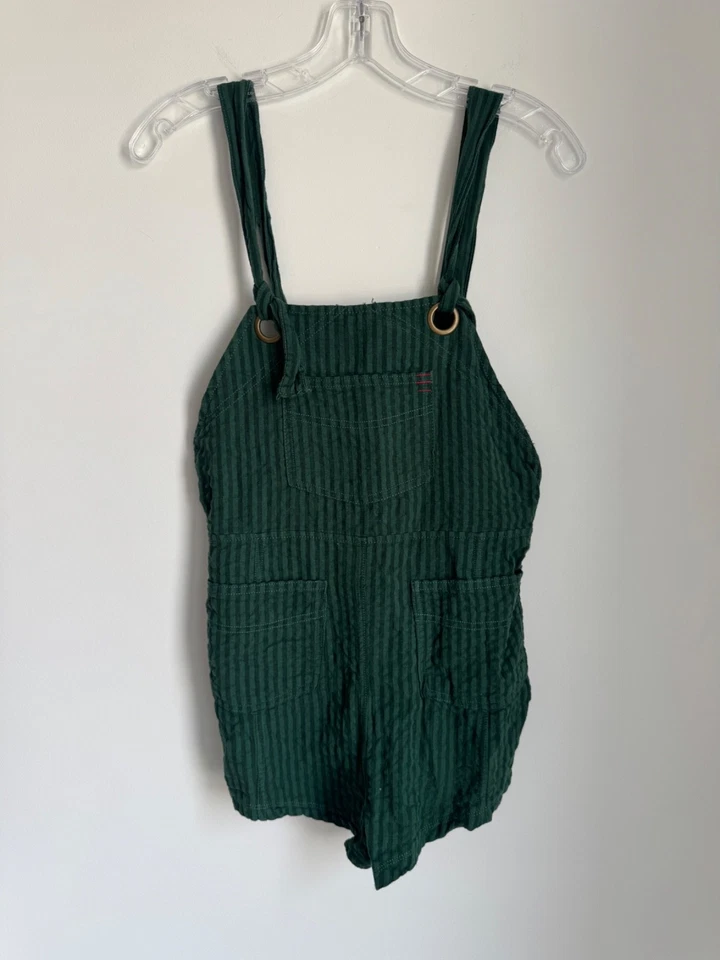 Mameluco Urban Outfitters BDG Sadie de lino verde a rayas talla S Foto 2 de 4