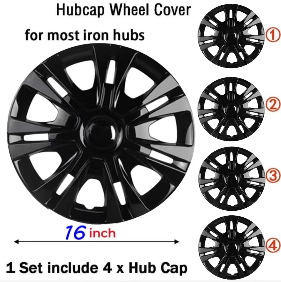 4x16" Wheel Cover Hub Caps Fit R16 Tire & Steel Rim For Toyota Corolla 2003-2013 Foto 2 de 4