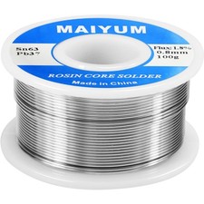 63-37 Tin Lead Rosin Core Solder Wire for Electrical Soldering 0.8mm 100g