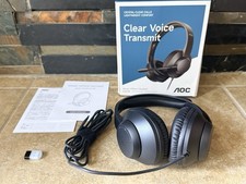AOC USB Headset with Microphone for PC Wired Boom Mic Audio FAST SHIPPING