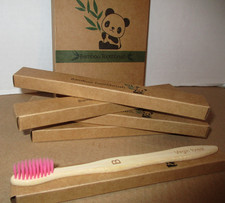Adult Bamboo Toothbrushes Soft Bristles Eco Friendly Vegan BPA-Free Lot of 9