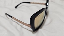 Chanel 4189 T-Q c124  59 -14 Aviator Sunglasses eyeglasses frame only no lenses CHANEL Gold Plastic Frame Sunglasses for Women for sale | eBay main image 4