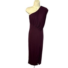 Banana Republic Radhi Midi Dress Jersey One Shoulder Burgundy Women's XS New