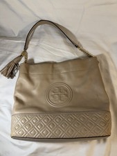 Tori Burch Marion Chain Shoulder Bag In Creamy Beige. Lighter Than Photo
