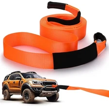 Windyun 2" x 50 ft ft Recovery Tow Strap Road Straps Heavy Duty Tow Rope Reco...