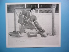 1945/54 QUAKER OATS NHL HOCKEY PHOTO GERRY MCNEIL SHARP MONTREAL CANADIENS