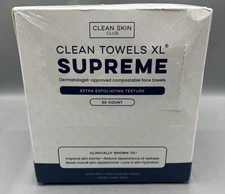 Clean Skin Club Supreme Disposable Face Towel for Improved Skin - XL - 50ct NEW