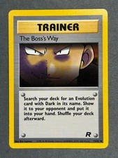 The Boss's Way 73/82 Base Set Team Rocket Uncommon Pokemon TRAINER Card 2000 NM
