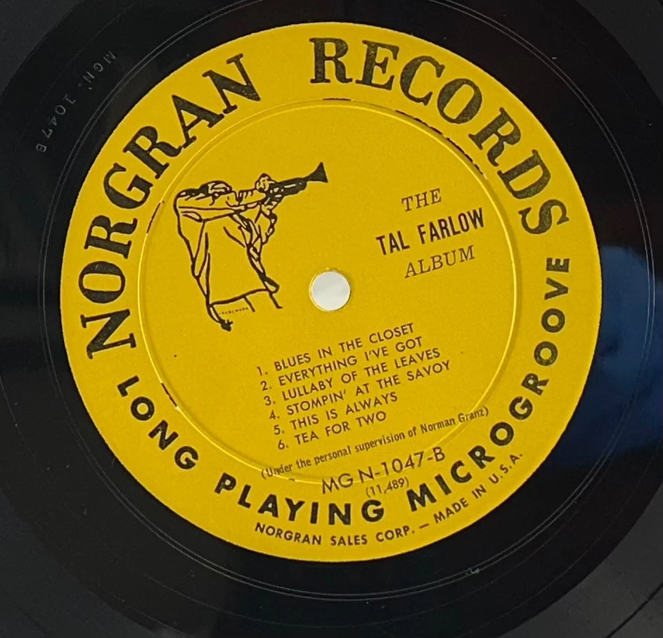 LP: Tal Farlow, The Tal Farlow Album, Norgran, Mono, Deep Groove, 1955, BePop - Image 4 of 4
