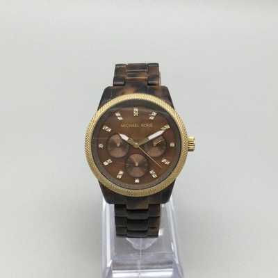 Michael Kors Jet Set MK-5038 Watch Womens 37mm Brown Tortoise New