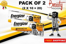 20 x Energizer Industrial AA Alkaline Batteries 1.5V Long Lasting (2 PACK OF 10) 0.43 per battery