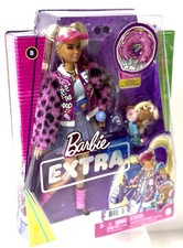 BARBIE EXTRA #8~IN PINK /BLACK VARSITY JACKET~TEDDY BEAR & 15 ACCESSORIES ~NRFB