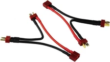 2pcs T-Plug 2-Male to 1-Female Series Connector Adapter Double Voltage LiPo... 