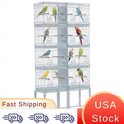 Extra Large Wrought Iron Bird Cage 67'' with Rolling Stand, Suitable for Budgies