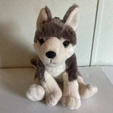 Pre owned Adventure Planet 12 inch Grey Wolf Plush Toy