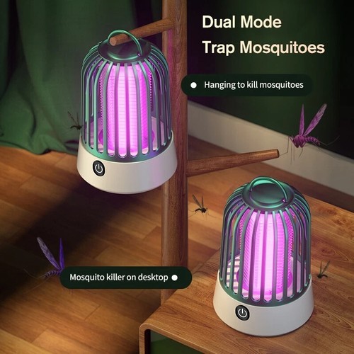 Mosquito Killer Lamp Electric Rechargeable Zapper Bug Fly Insect Trap UV Light - Bild 6 von 18