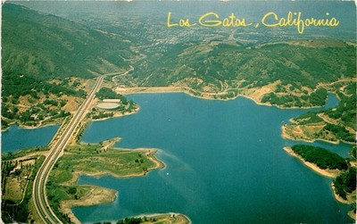Los Gatos, California, Lexington Dam, Highway #13, Lake, Berkeley. Postcard