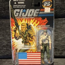 Hasbro G.I. Joe 25th Anniversary Duke First Sergeant Action Figure 2007 w  Flag