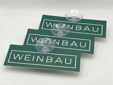 Autoschild  "Weinbau" mit Saugnapf, Saugnapfschild 3er Set