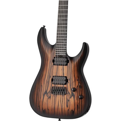 Schecter Guitar Research C1 Pale Moon Guitar  Natural Satin with Black Burst