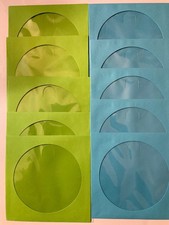 10 color Count CD DVD Disc Paper Sleeves Envelope Window Flap 100g SHIPS FREE 