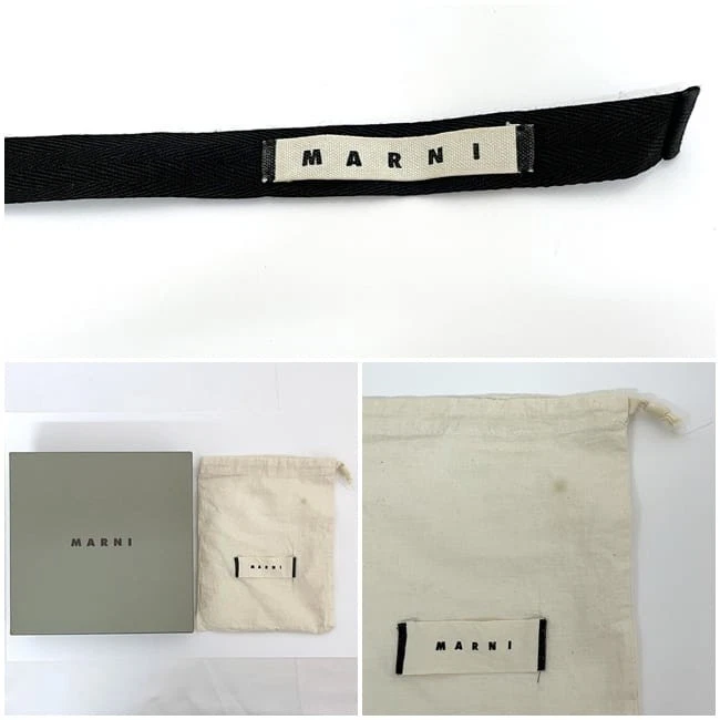 Collar Marni negro blanco oro metal plástico usado cadena MARNI accesorio cinta Foto 4 de 4