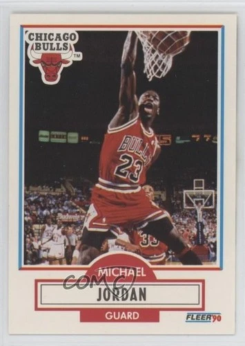 1990-91 Fleer Michael Jordan (Black Line Above Biographical Information) #26 HOF