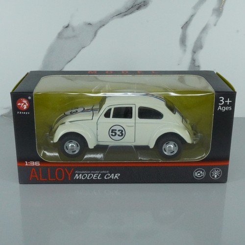 Volkswagen Beetle Herbie 1:36 Scale Diecast Model Retro Classic Vintage Car Gift - Picture 12 of 13