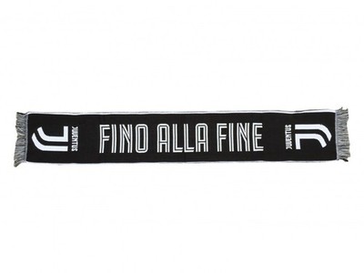 Originaler Juventus Schal Bis Zum Ende JJ Offiziell 140cm Jacquard