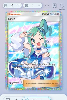 Pokemon TCG POCKET - Lisia Full Art 2⭐, Mega-Rising, English | eBay