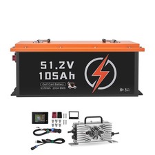 48V 105Ah Lithium Lifepo4 Golf Cart Battery Metal Case with 20A Charger Trolling