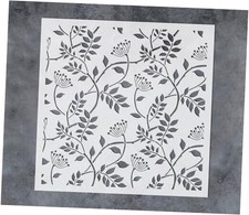 GSS Designs 16x16Inch Large Trailing Leaf Pattern Wall Stencil for Painting