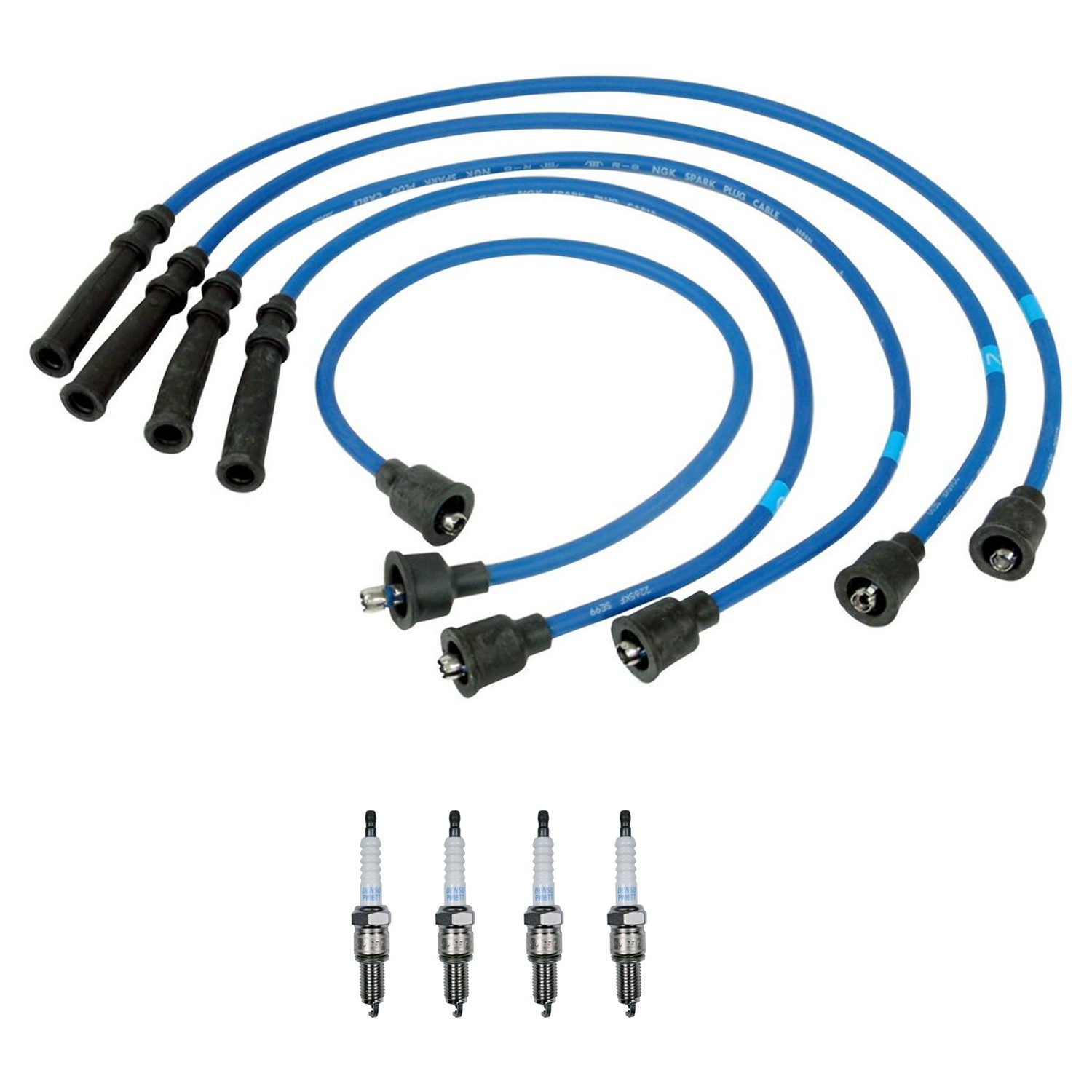 NGK Wire Set  Denso 4 Platinum TT Spark Plugs Kit for Sidekick Tracker 1.6L L4