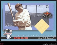 2002 Fleer Fall Classics Series of Champions Babe Ruth GAME USED BAT PR /25*