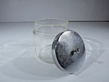 Glass Dressing Jar - Stainless Steel - Glasco Chrome - Vitax USA - 4x 4"