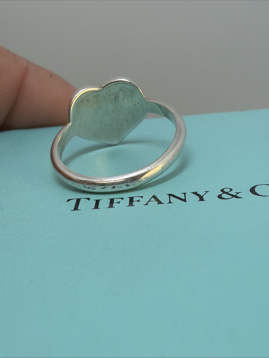 TIFFANY & CO. Ring Please Return To Tiffany & Co Silver Heart Size