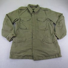 Vintage US Army Jacket Medium Long Green Shell Field Coat M-1951 Korean War 50s