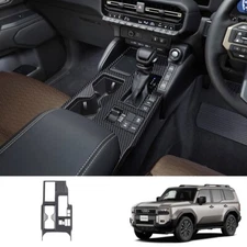 For 2024 Toyota LandCruiser Accessories Gear Shift Panel Cover Carbon Fiber Trim