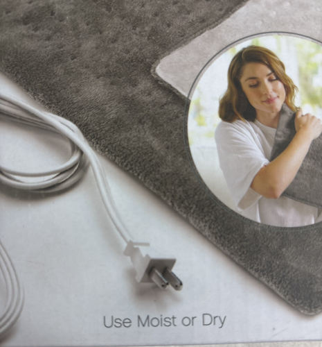Pure Enrichment PureRelief Deluxe Heating Pad - 12" x 24" - Gray - Open Box - 第 8/9 張圖片