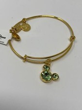 Disney Mickey August Birthstone Gold Alex and Ani Bracelet
